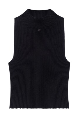 haut-noir-sans-manches-avec-logo