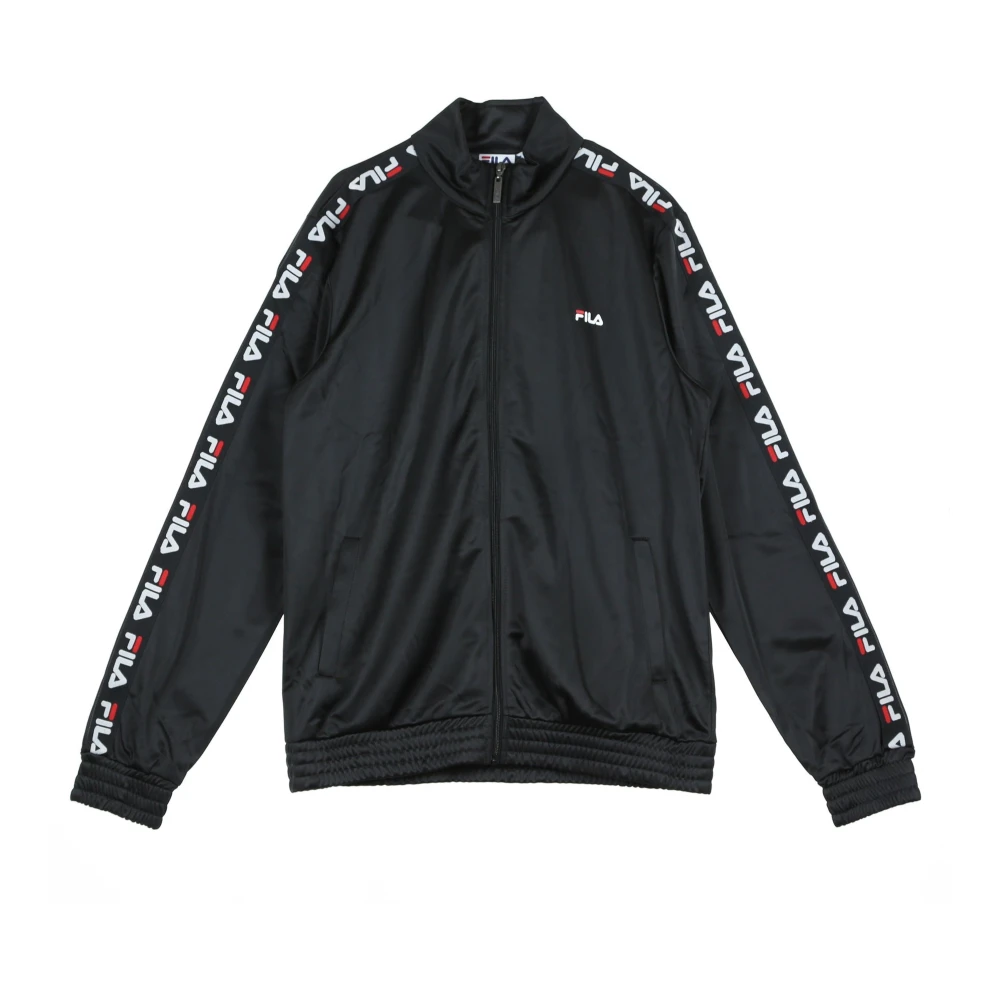Fila Zwarte Tape Trainingspak Jas Mannen Black Heren