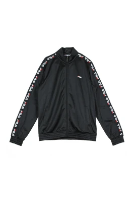 Svart Tape Tracksuit Jacka Herr
