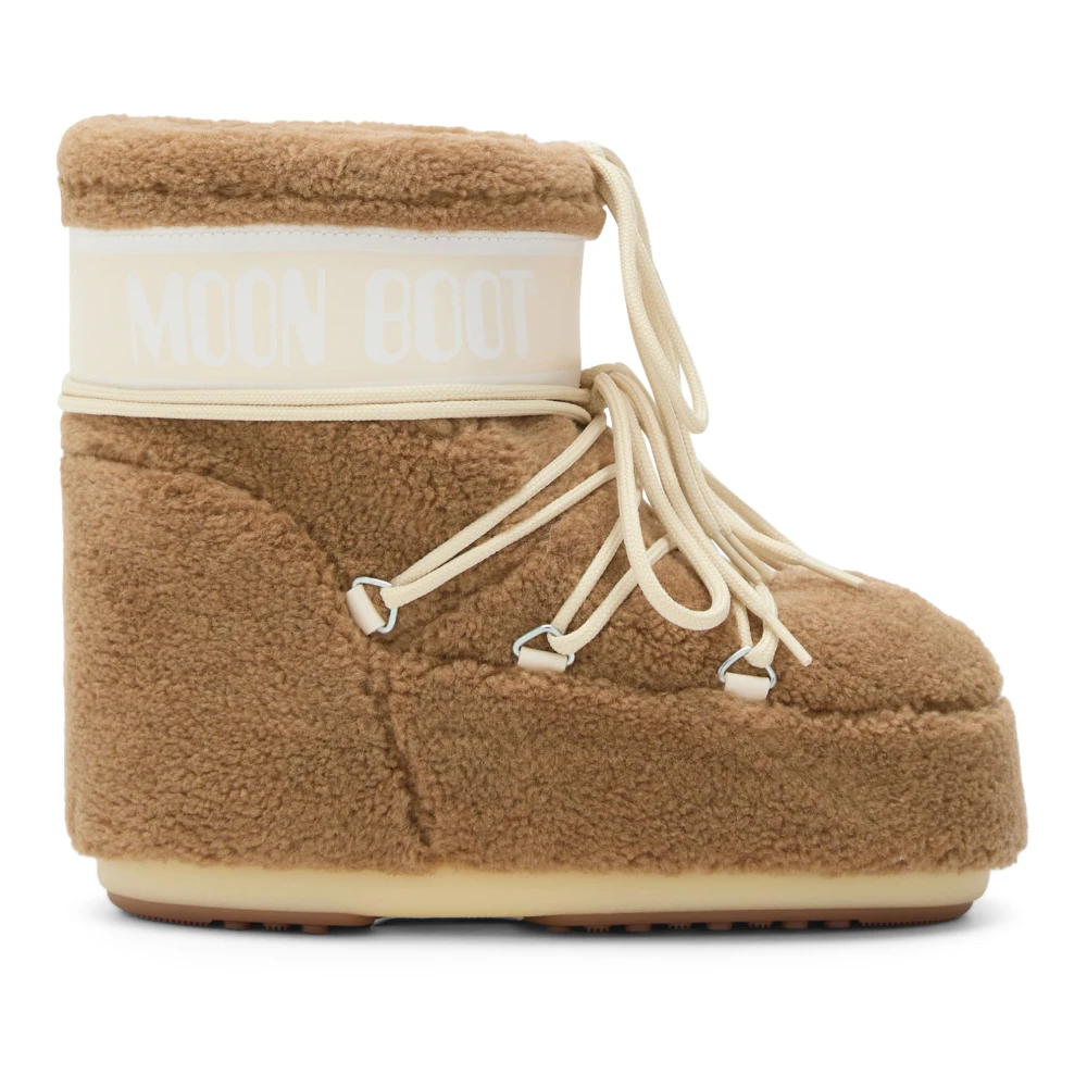 Moon Boot Men's Brown Fleece Iconic Winter Boots - Winter Boots - 5 Uk - Shoes