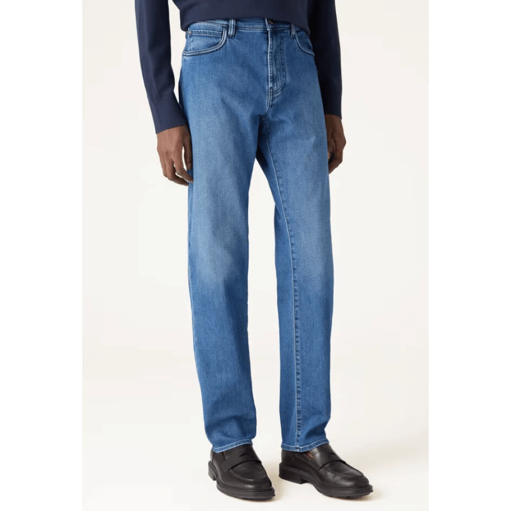 Loro Piana Japanse Azure Five-Pocket Broek Blue Heren