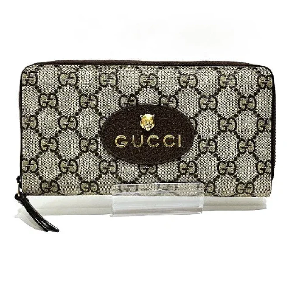 Gucci Vintage Pre-owned Canvas wallets Beige Dames