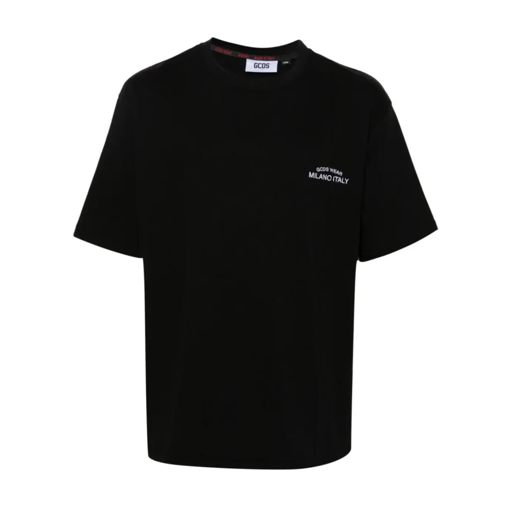 Gcds Geborduurd Loose T-Shirt Black Heren