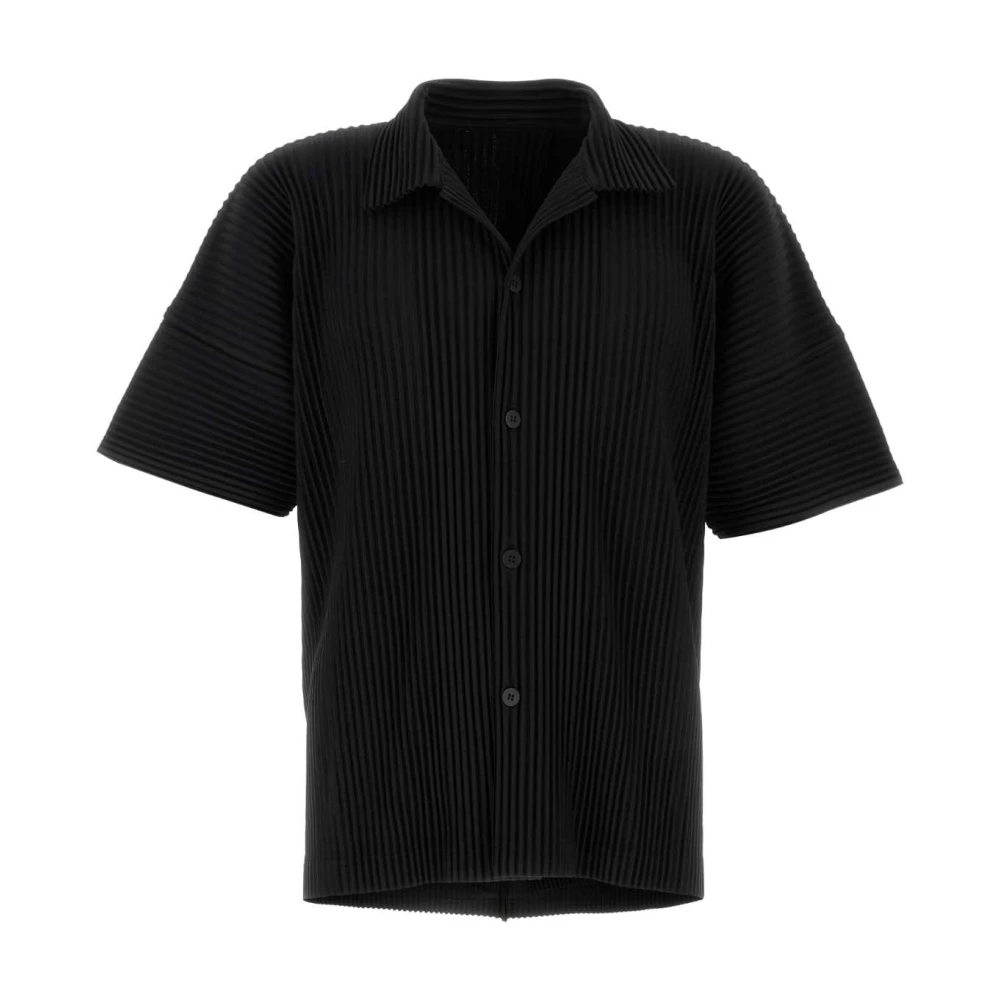 Issey Miyake Stijlvol Zwart Polyester Shirt Black Heren