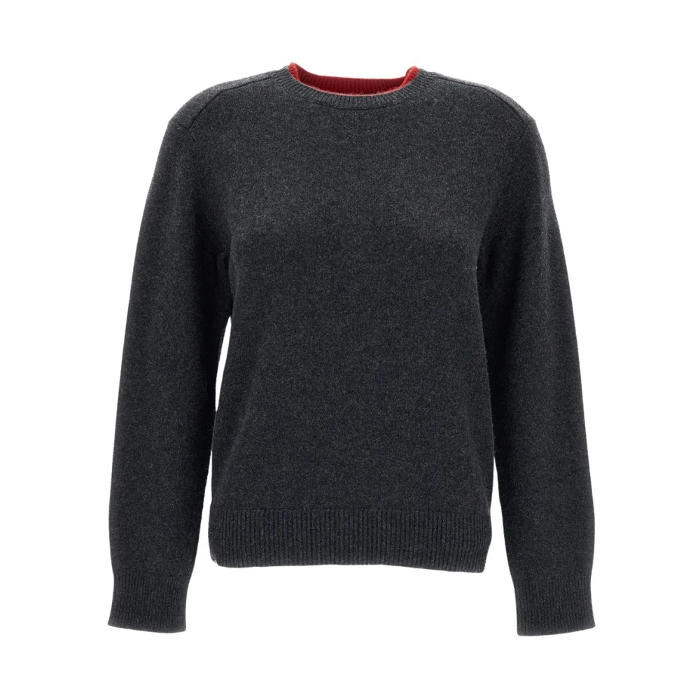 Loulou Studio Gray Round-Neck Knitwear - Female - Round-Neck Knitwear - M - Knitwear
