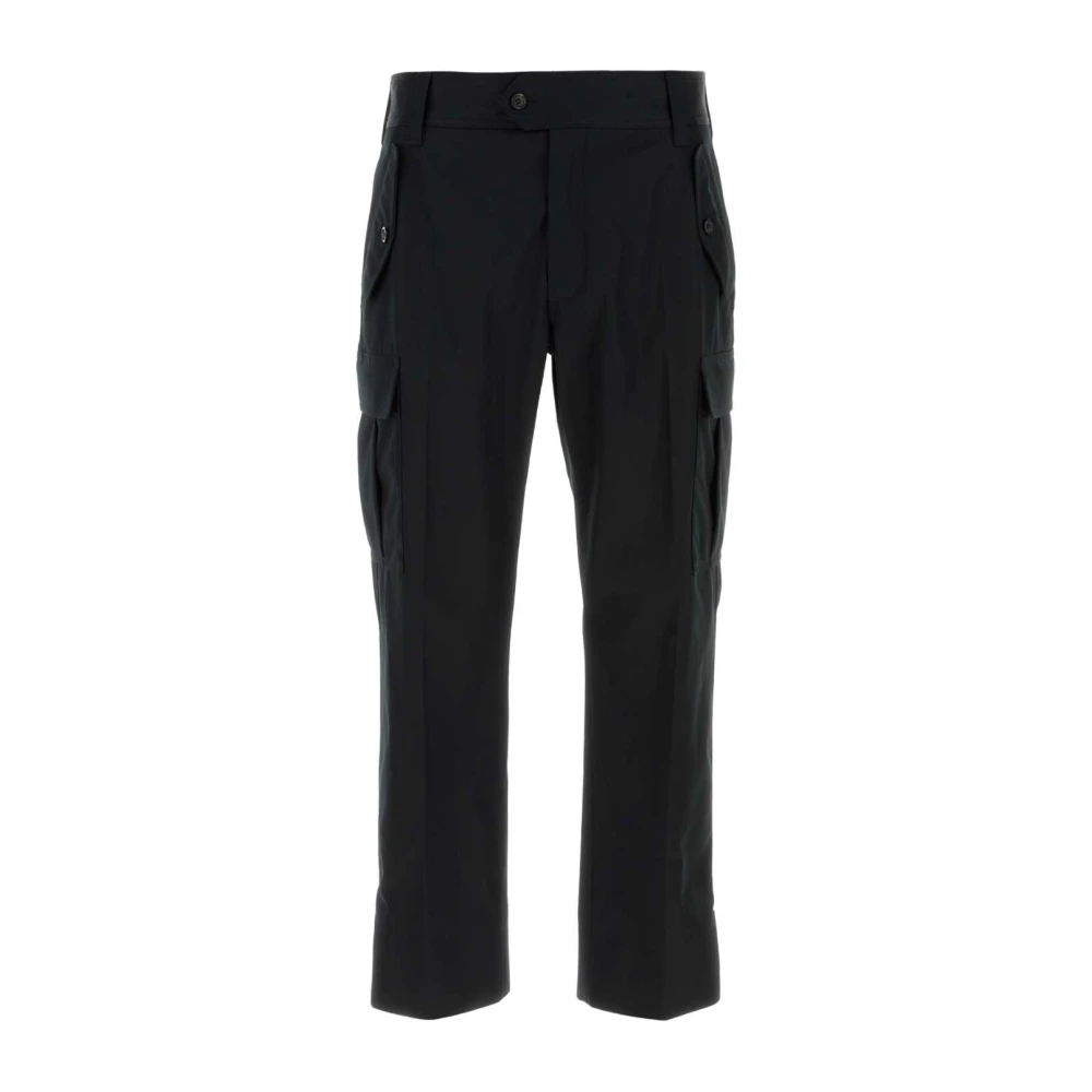 Alexander Mcqueen Black Straight Leg Cargo Trousers - Male - Straight Trousers - Xl - Trousers