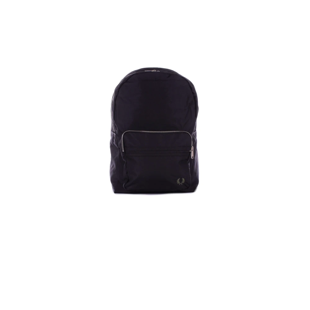 Fred Perry Zwarte Logo Voorrits Rugzak Black Unisex