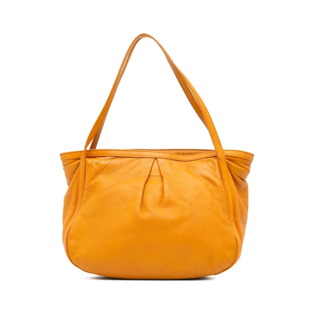 Loewe Pre-Owned Women's Orange Pre-Owned Leather Shoulder Bag