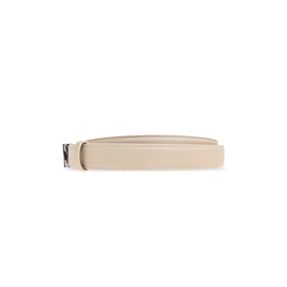 Dolce & Gabbana Leren riem Beige Heren