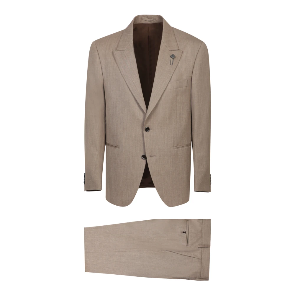 Lardini Beige Pak voor Mannen Beige Heren