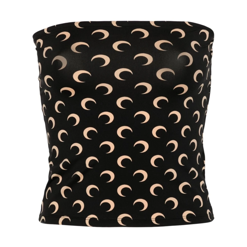 Marine Serre Zwarte Top met Stijl Black Dames