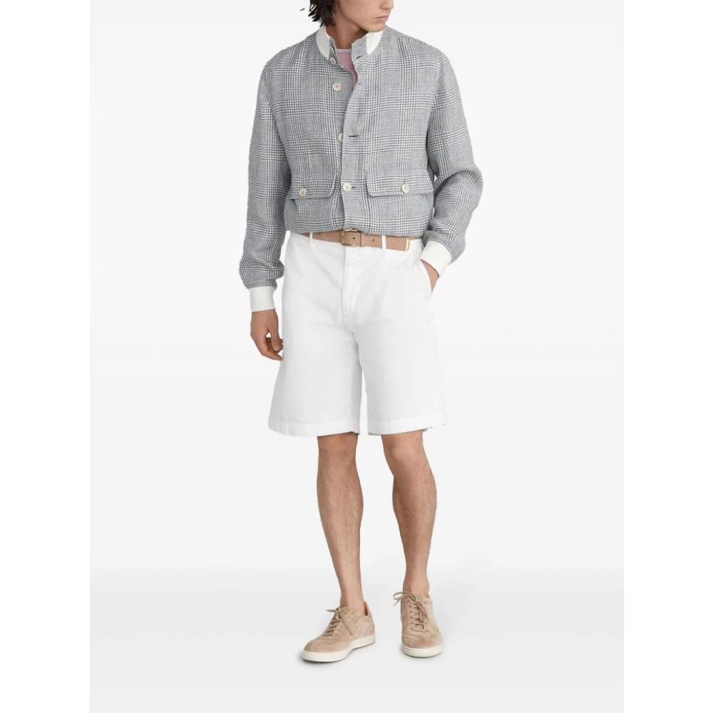 BRUNELLO CUCINELLI Elegante Shorts voor Mannen White Heren