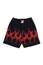 flames-print-shorts-black-red