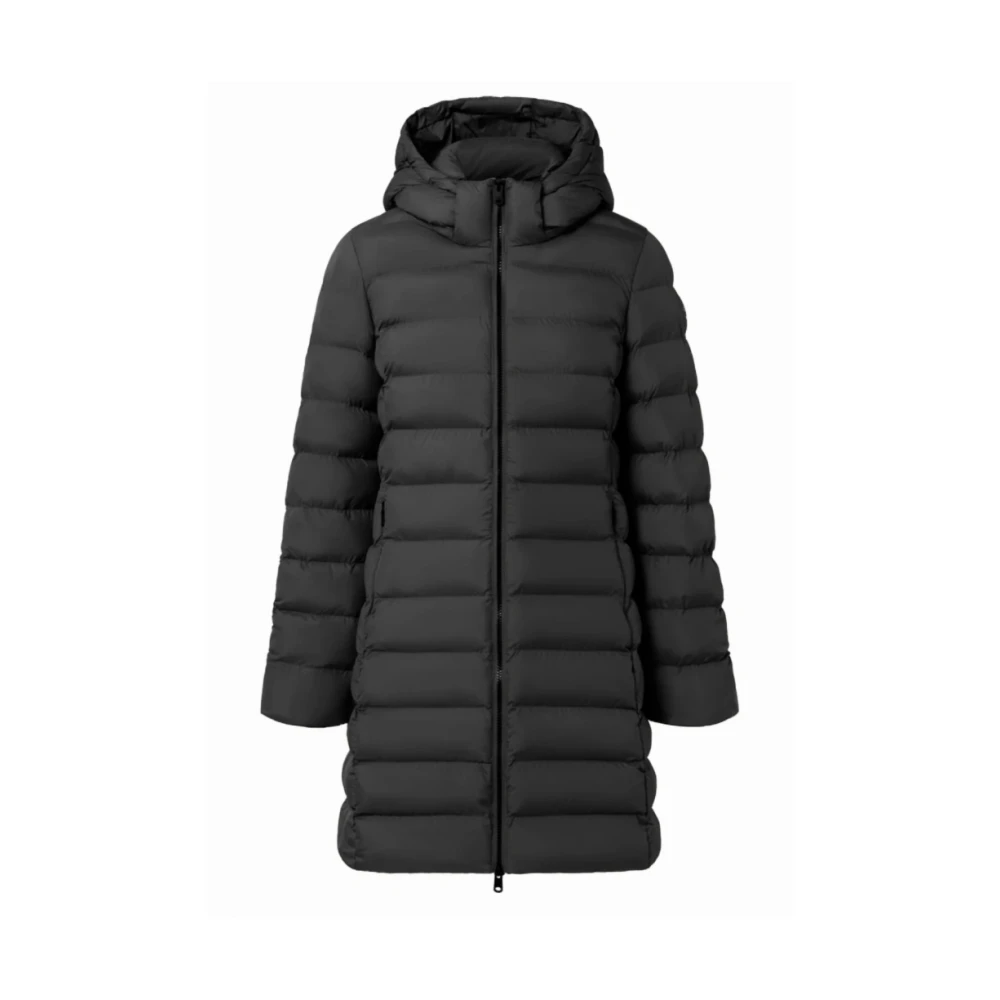 Ecoalf Stijlvolle wijde jas voor mannen Black Dames