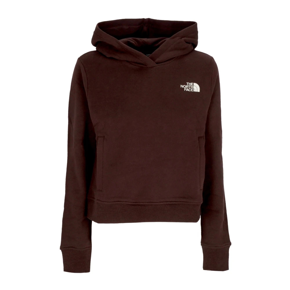 The North Face Nuptse Face Hoodie Coal Brown Dames