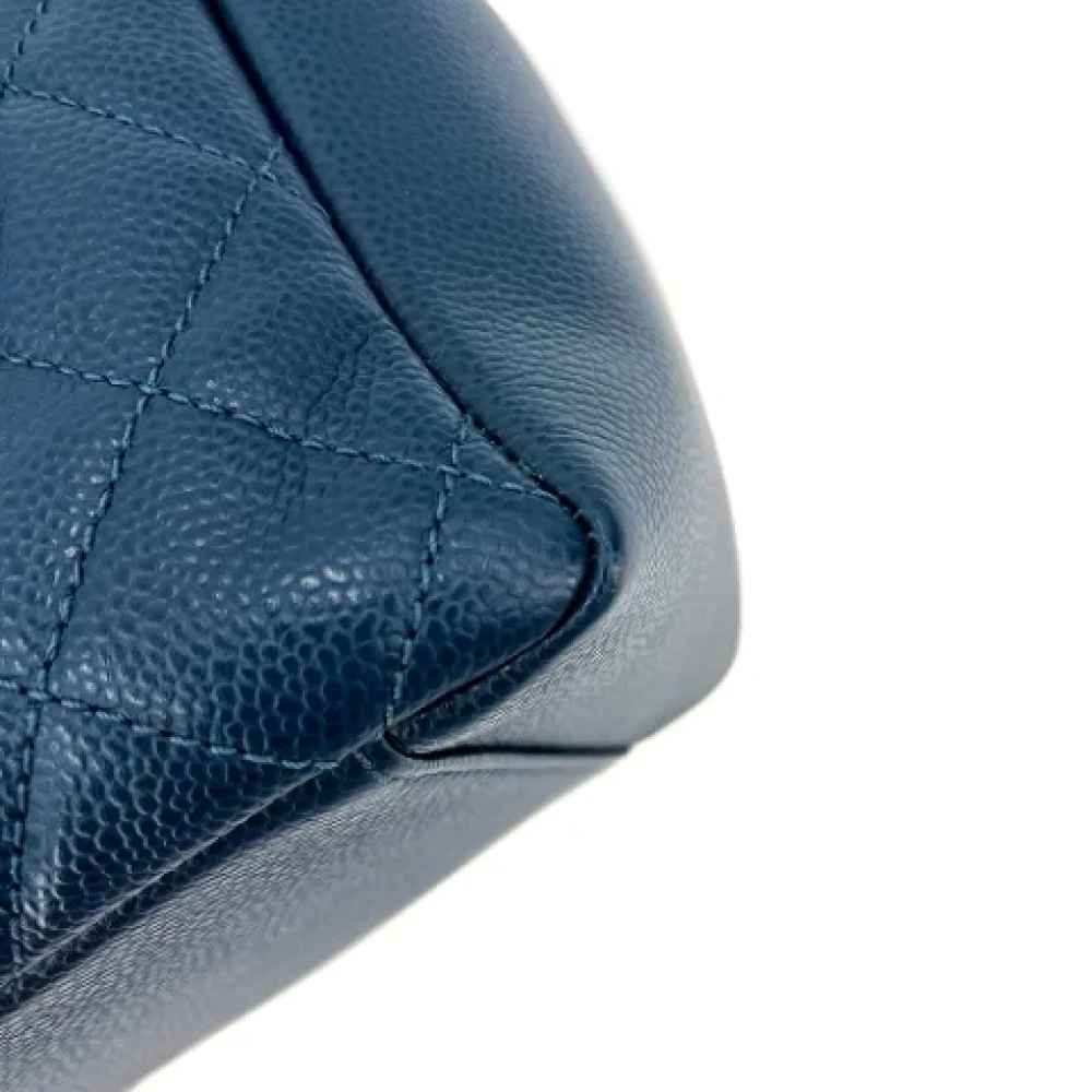 Chanel Vintage Pre-owned Leather totes Blue Dames