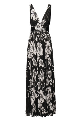 floral-v-neck-long-black-dress