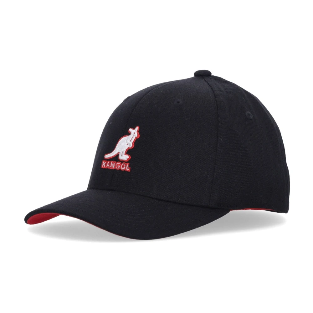Kangol Gebogen Klep Wol Flexfit Pet Zwart Black Unisex