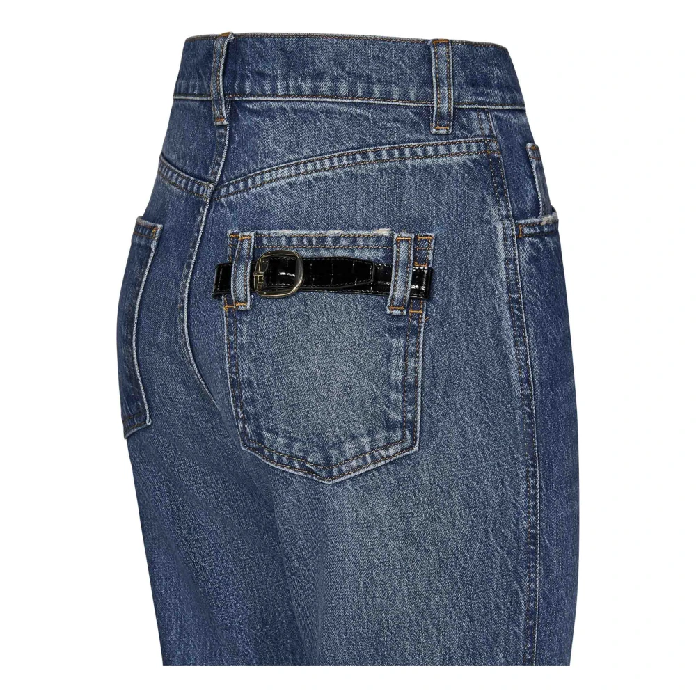 Coperni Blauwe High Waist Slim Fit Jeans Blue Dames
