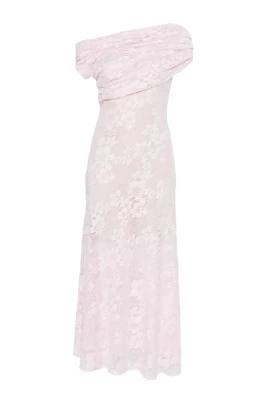Rhinestone Lace Midi Dress