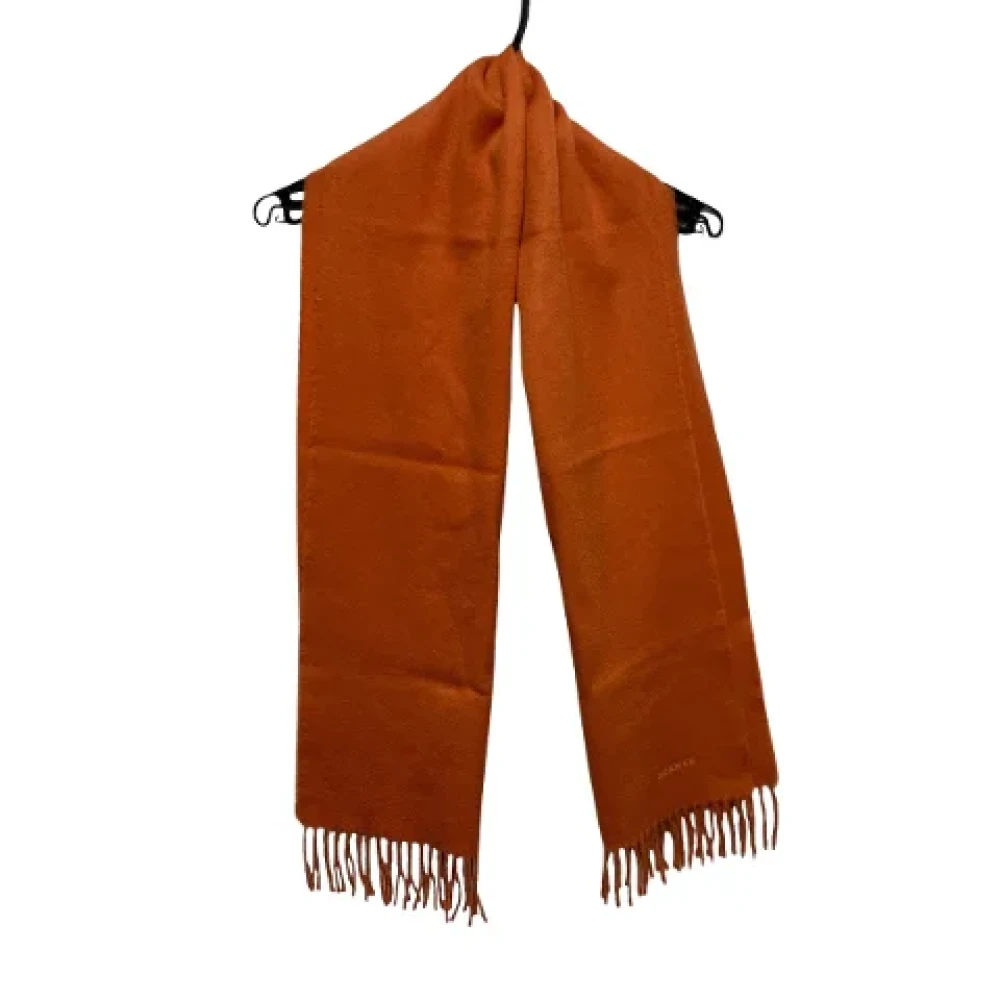 Hermès Vintage Pre-owned Cashmere scarves Orange Dames