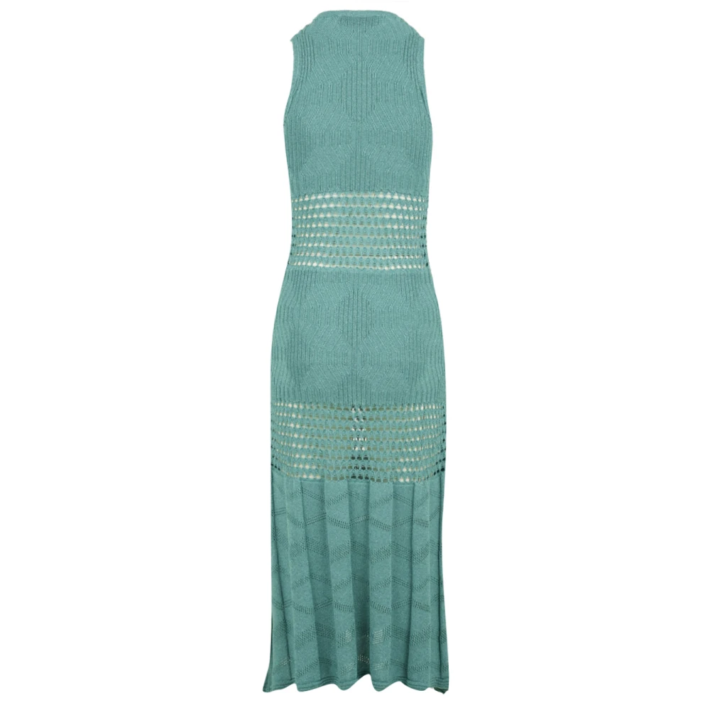 Akep Groene Jurk Vskd05053 V1 Model Blue Dames