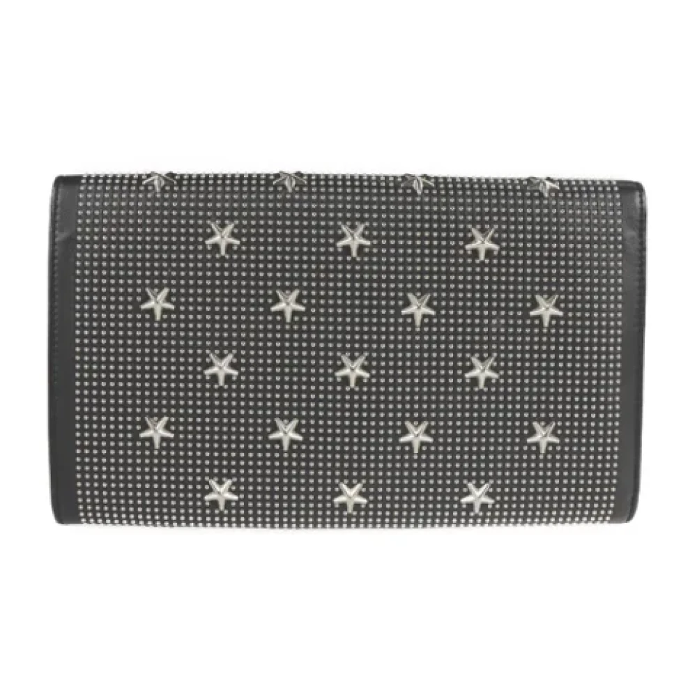 Jimmy Choo Pre-owned Leather clutches Black Dames