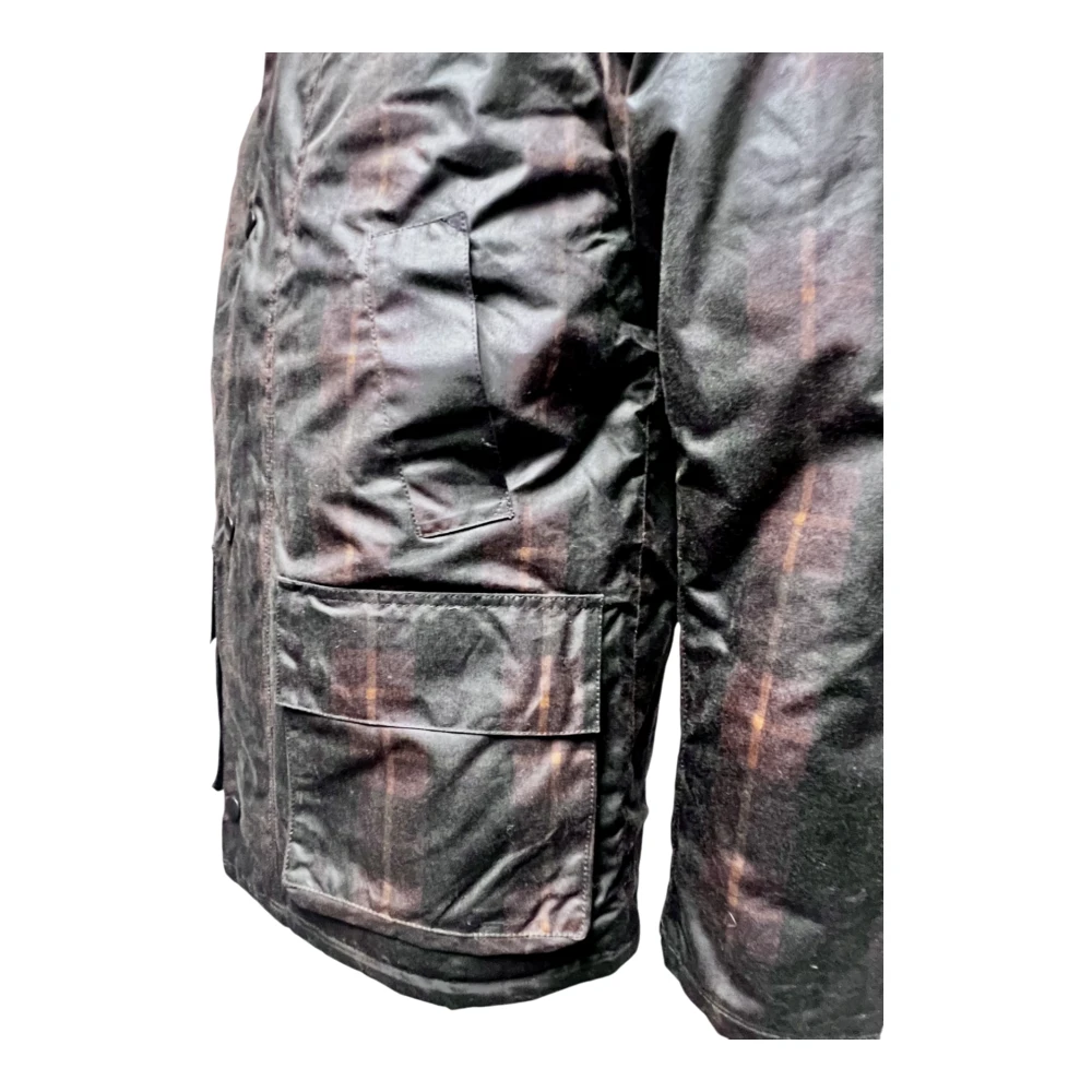 Brixtol Textiles Bruin Tartan Gewaxte Jas Curtis Brown Heren