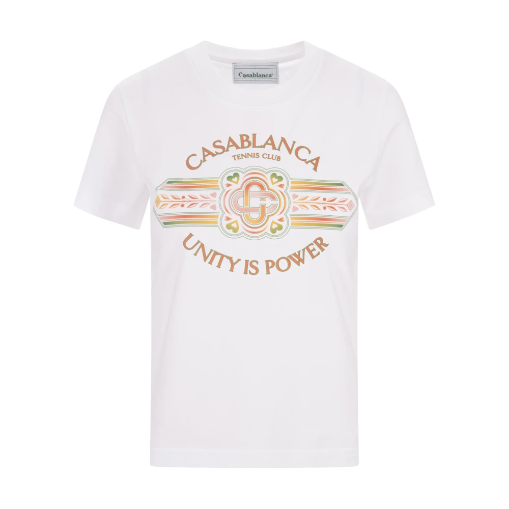 Casablanca Unity is Power White T-shirt White Dames