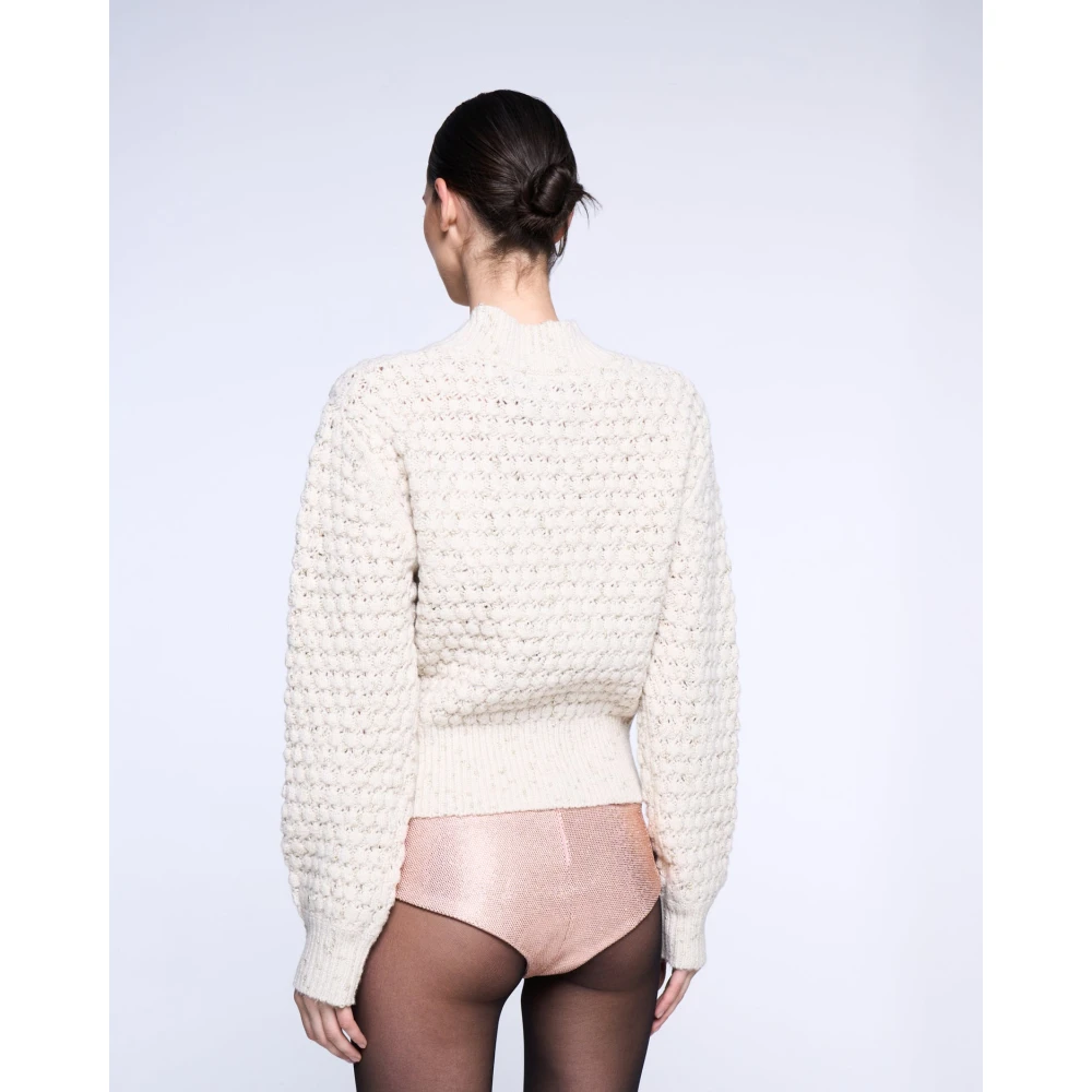 Silvian Heach Gebreide crop cardigan Beige Dames