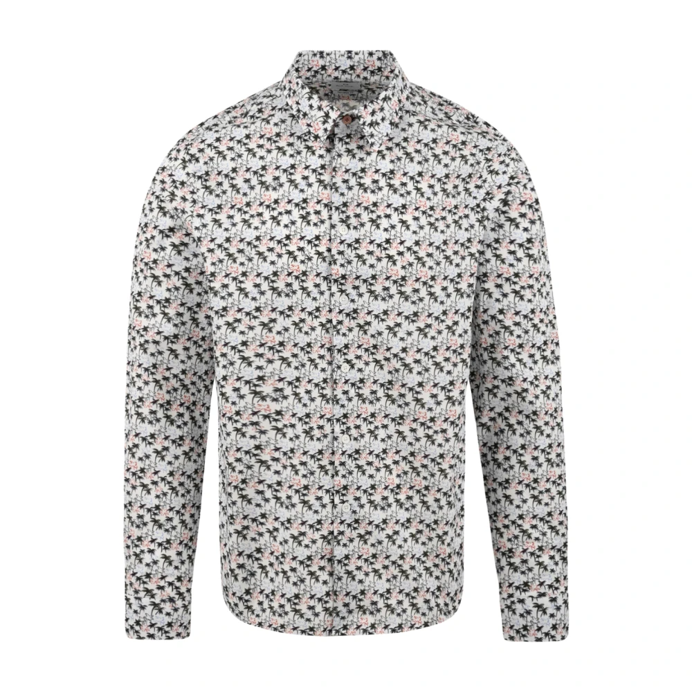 Paul Smith Uomo Multicolor Camicia Con Stampa Integrale Di Palme