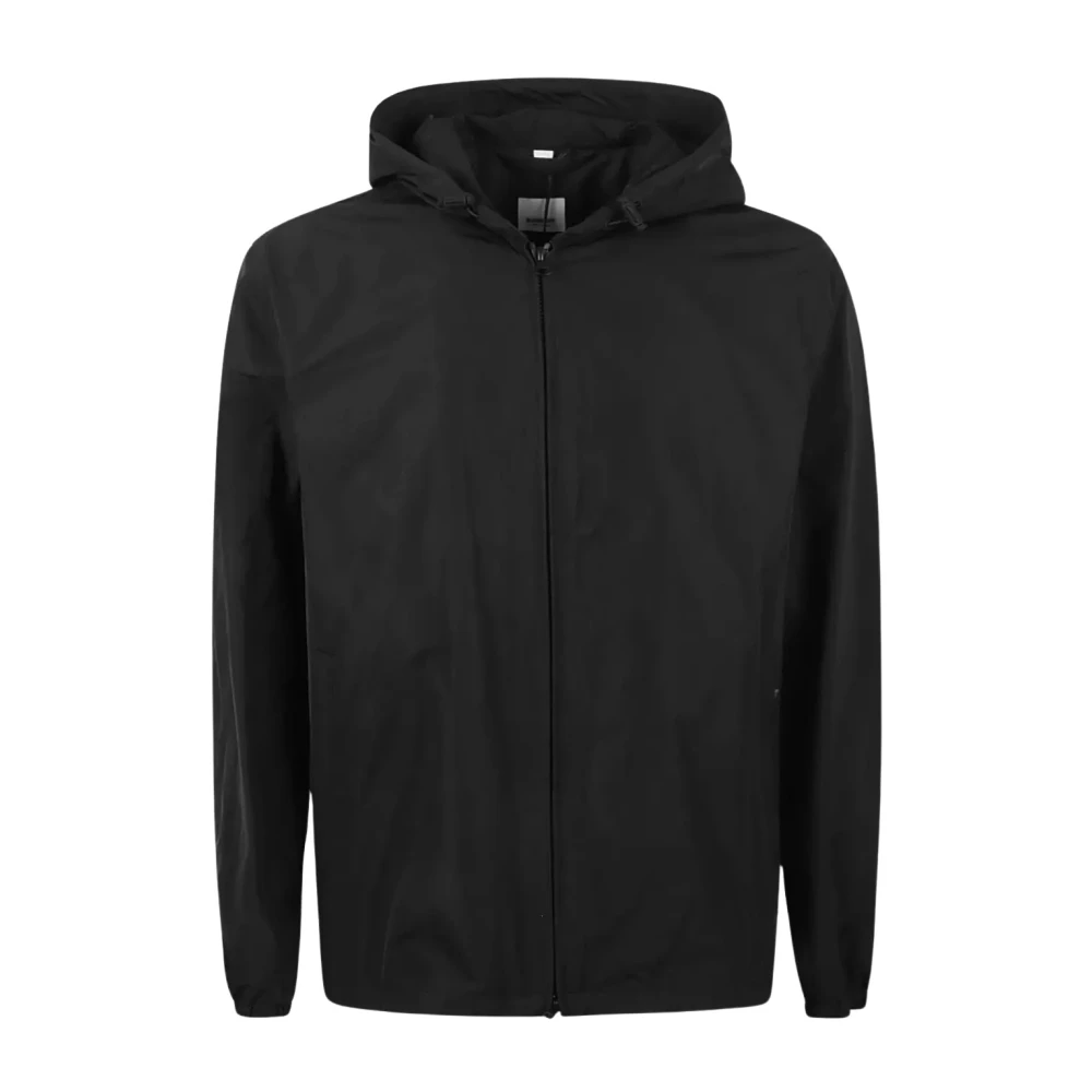 Burberry Zwarte Hoodie met Logo Applicatie Black Heren