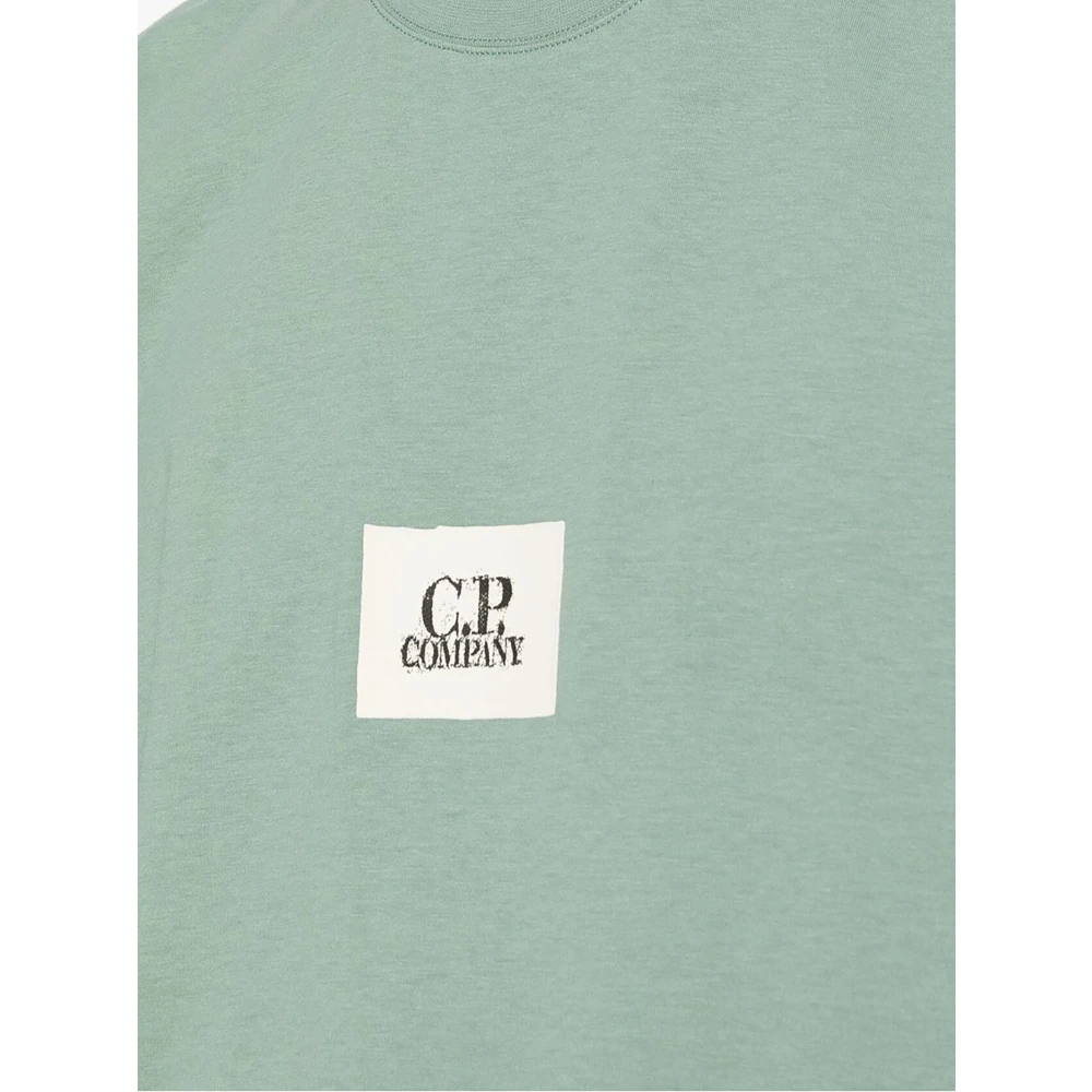 C.P. Company Groene Katoenen T-shirt met Logo Green Heren