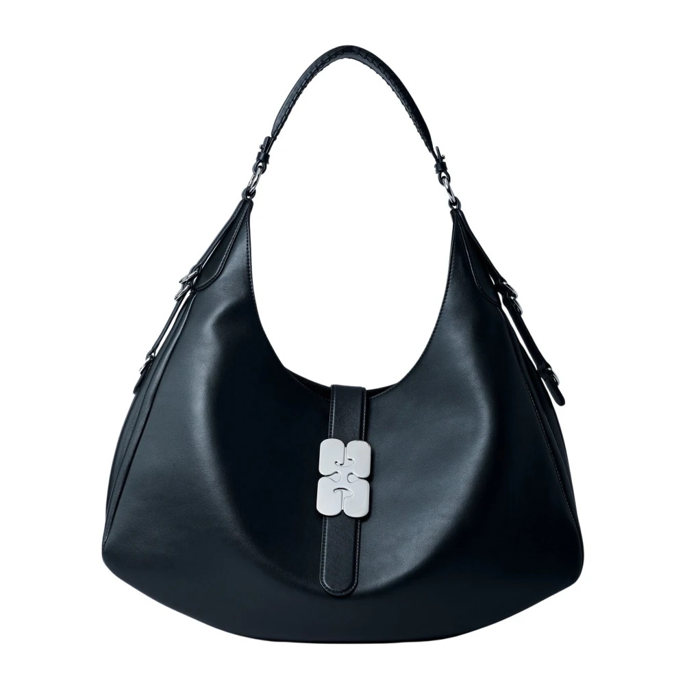 Ganni Women's Black Large Kat Shoulder Bag