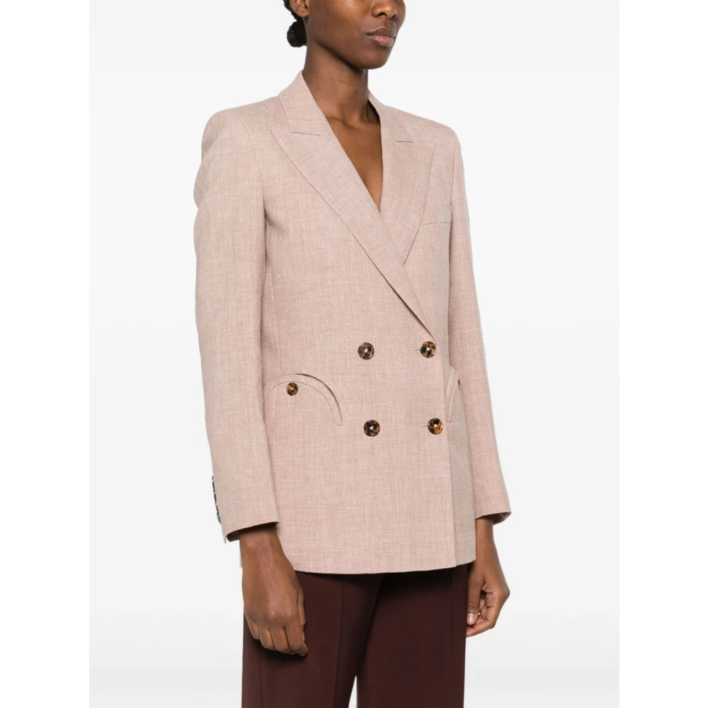 Blazé Milano Beige Blazer Jas Dames Buitenkleding Beige Dames