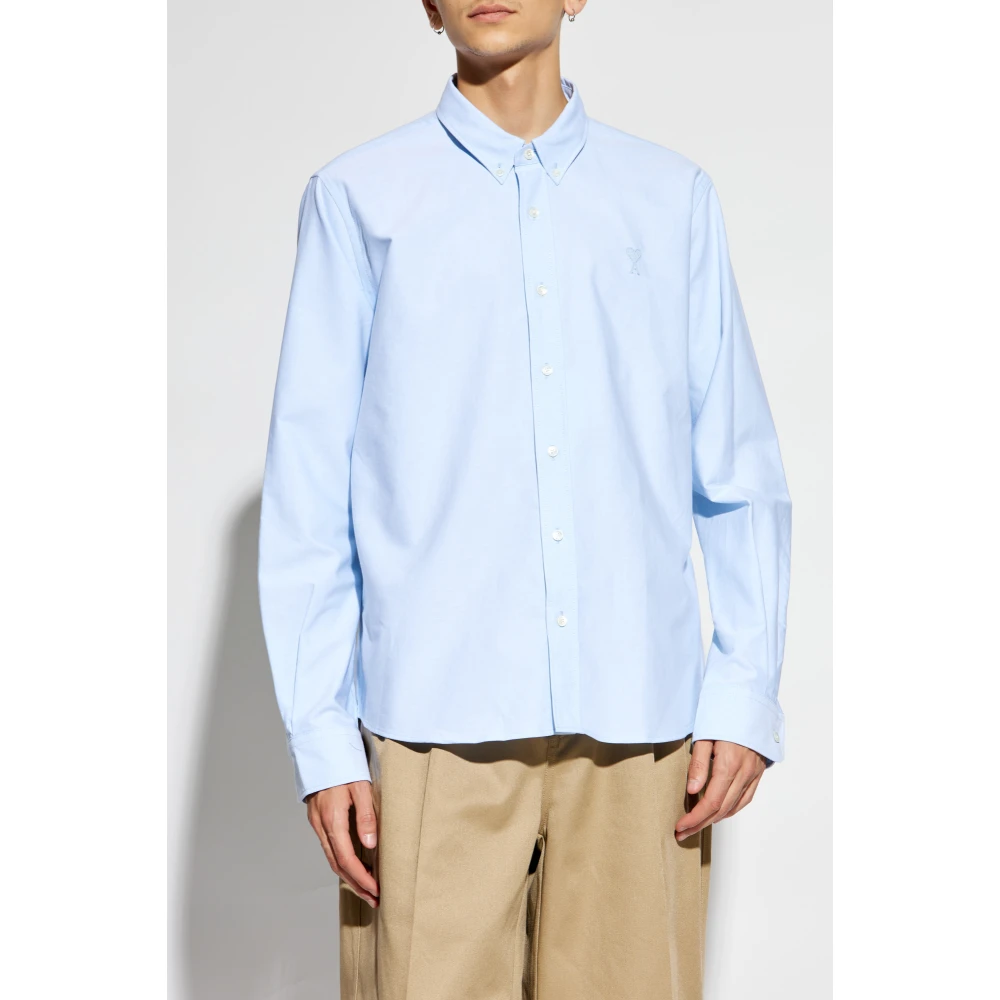 Ami Paris Katoenen overhemd Blue Heren