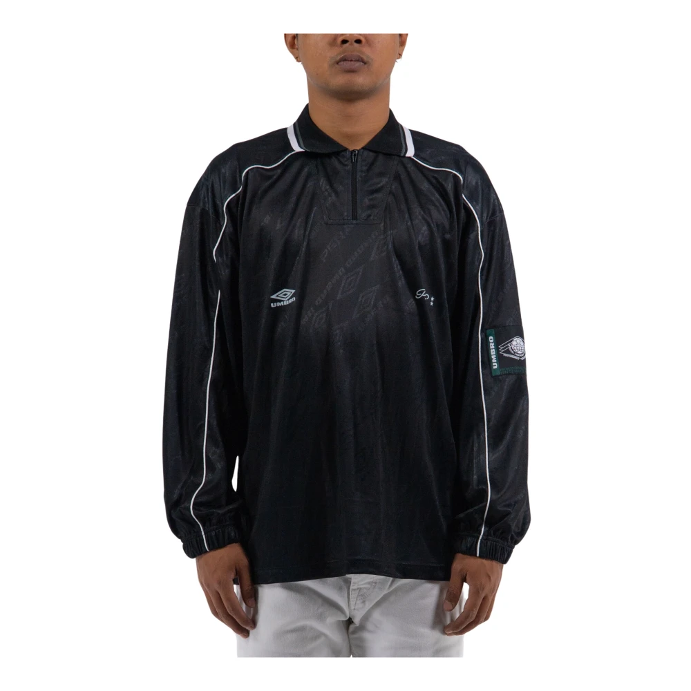 Umbro Lange Mouw Polo Black Heren