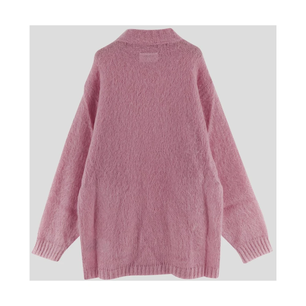 MM6 Maison Margiela Wol wollen trui met ronde hals Pink Dames