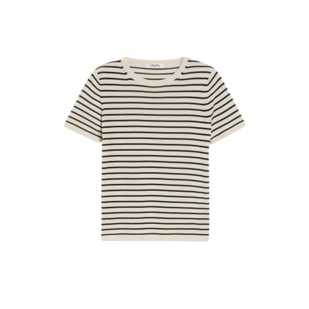 Max Mara Lichtgewicht Wollen Garen Crew-Neck Sweater Beige Dames