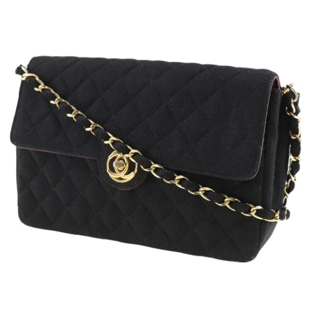 Chanel Vintage Pre-owned Cotton chanel-bags Black Dames