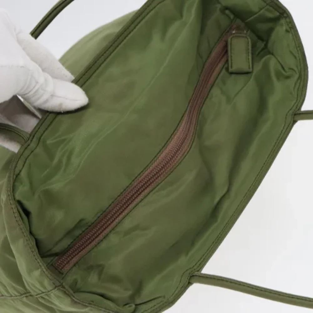 Prada Vintage Pre-owned Leather totes Green Dames