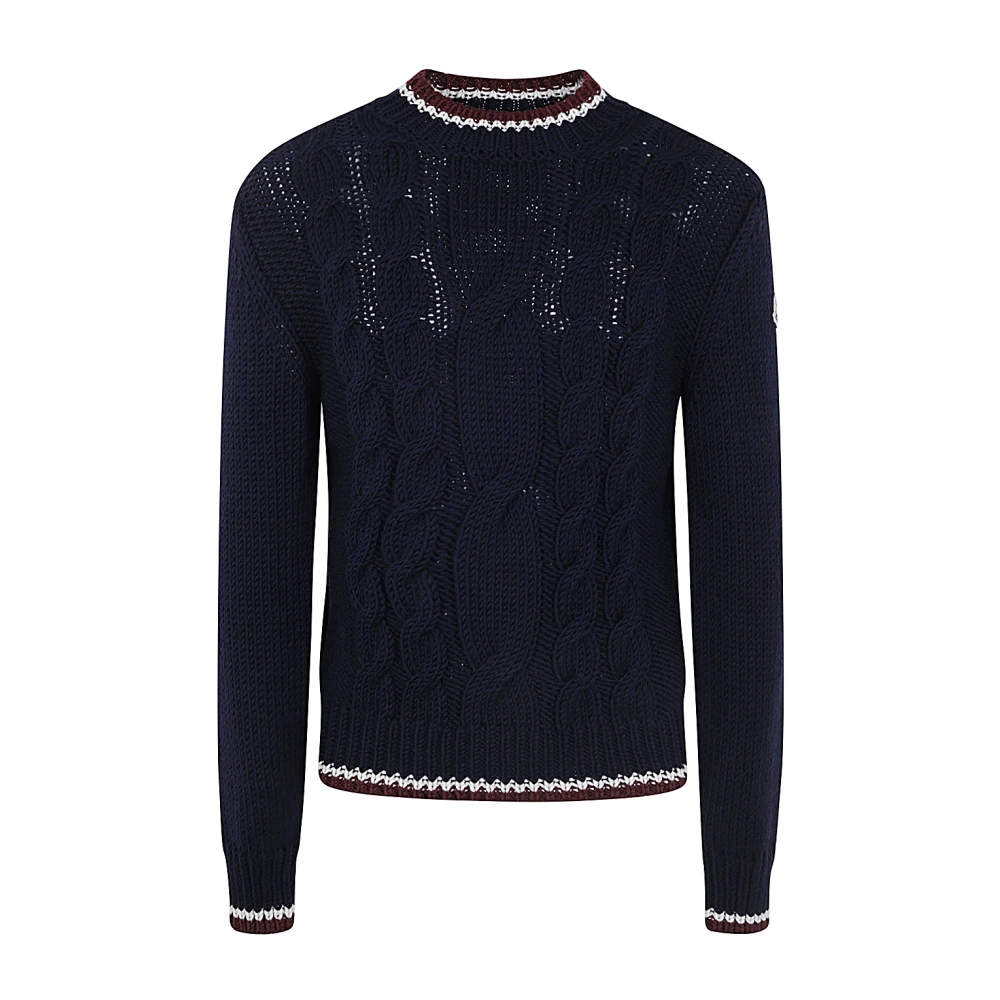 Blå Rund Hals Tricot Sweater