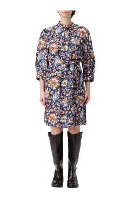 robe-bleue-a-line-florale
