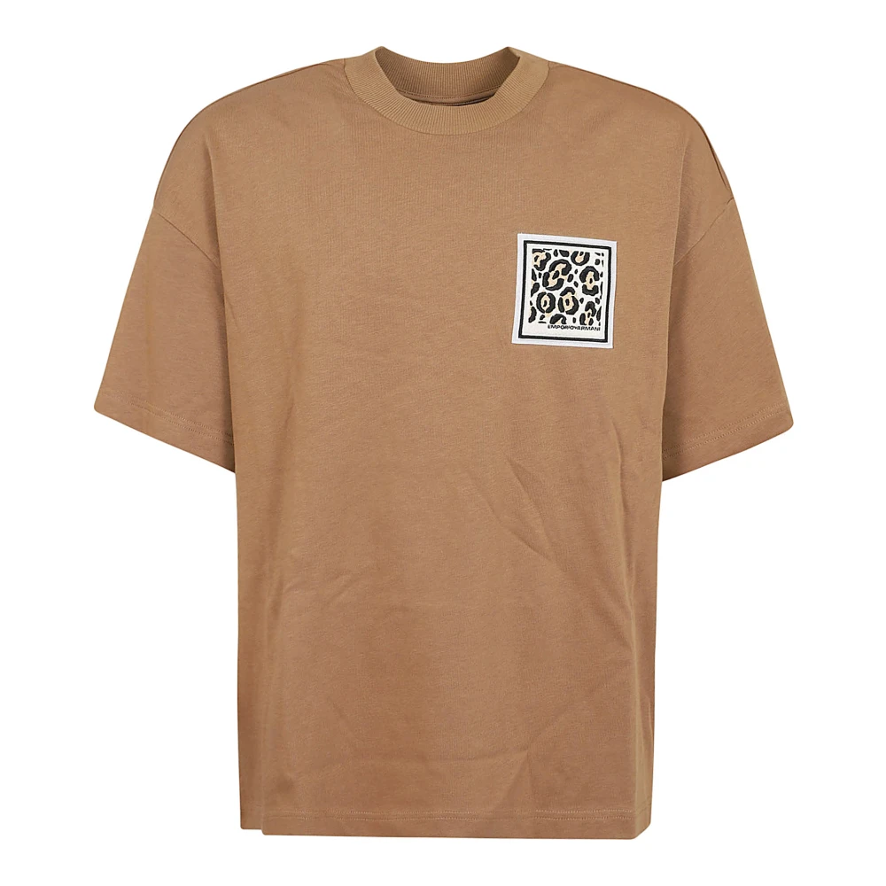 Emporio Armani Katoenen T-shirt Brown Heren