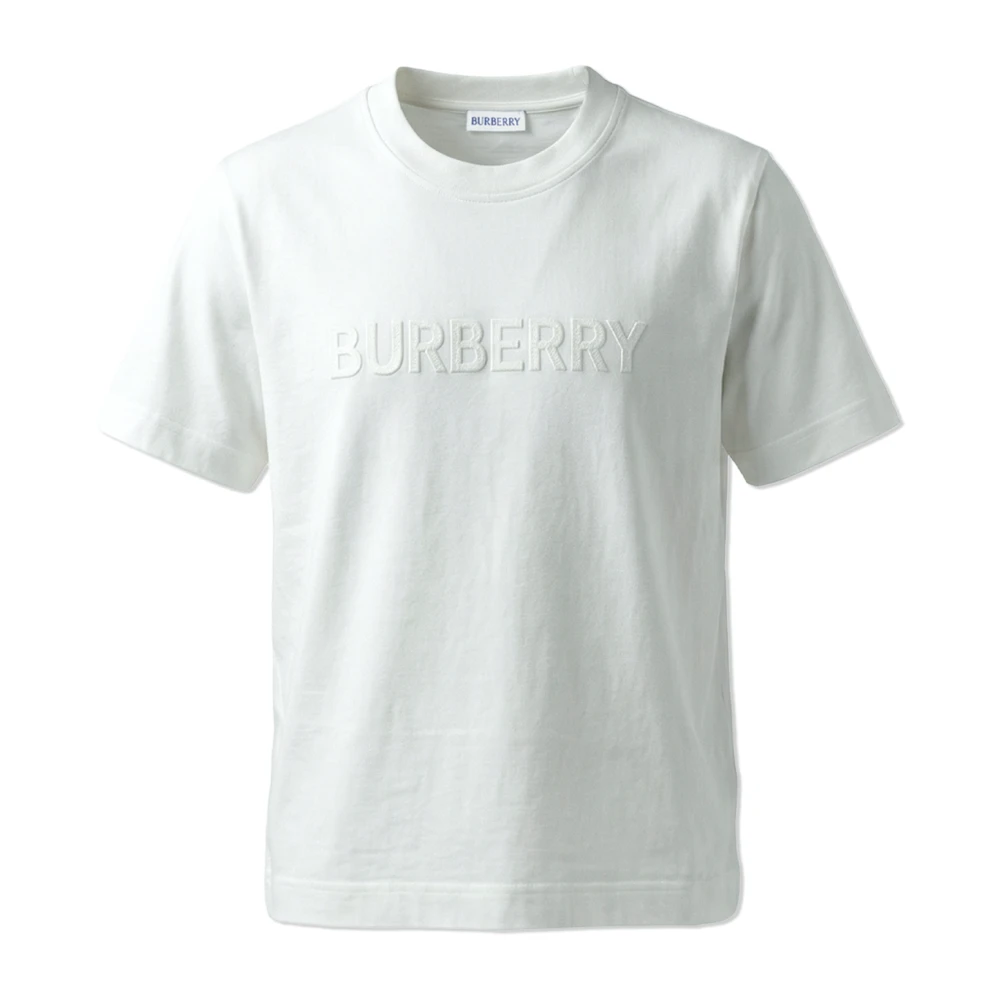 Burberry Women's White T-Shirts, Xs, Logo T-Shirt