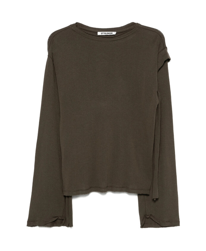 pull-col-rond-vert-fonce