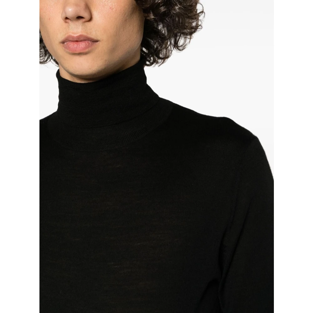 Ballantyne Zwarte T-Neck Pullover Sweater Black Heren
