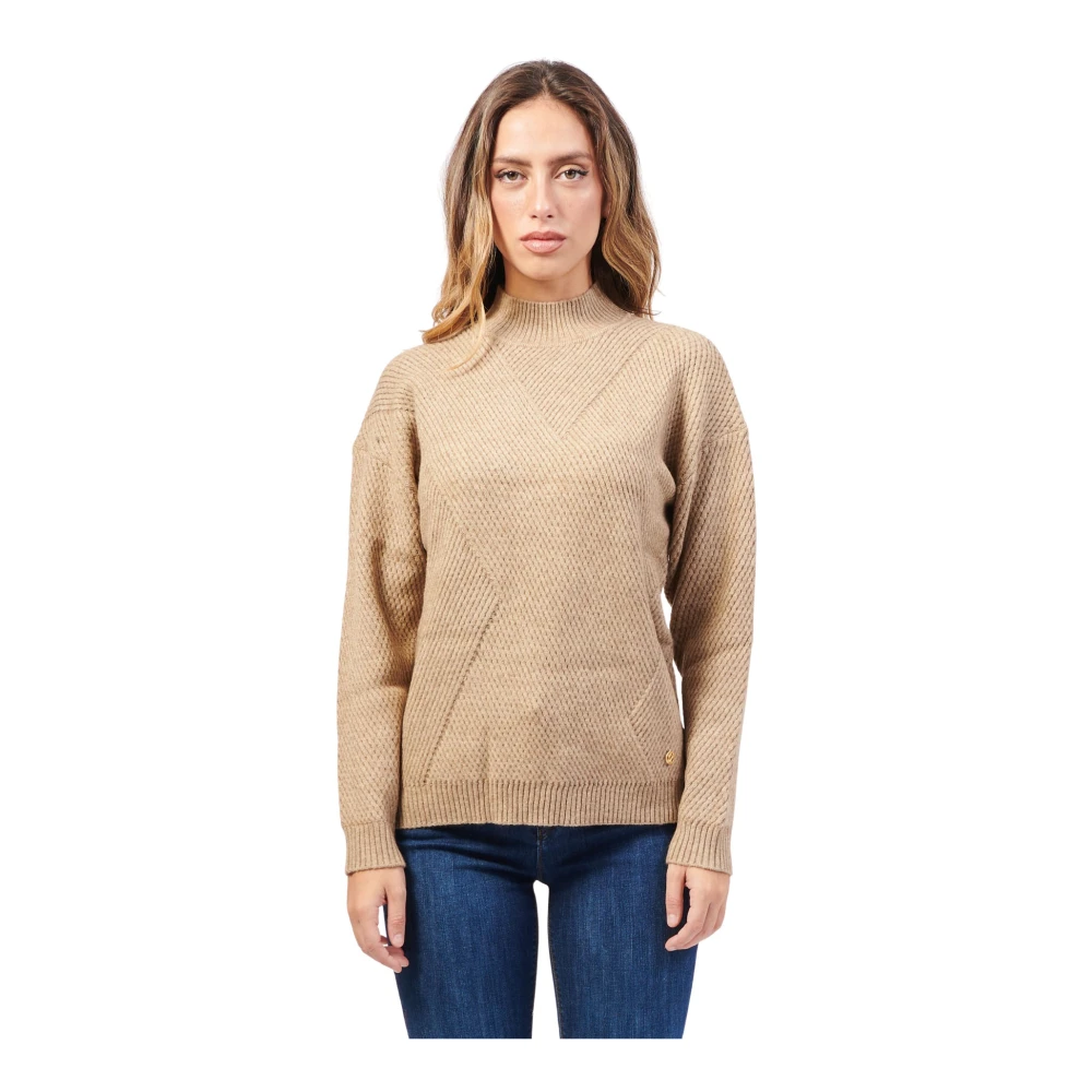 YES ZEE Beige Stijlvolle Jas Beige Dames