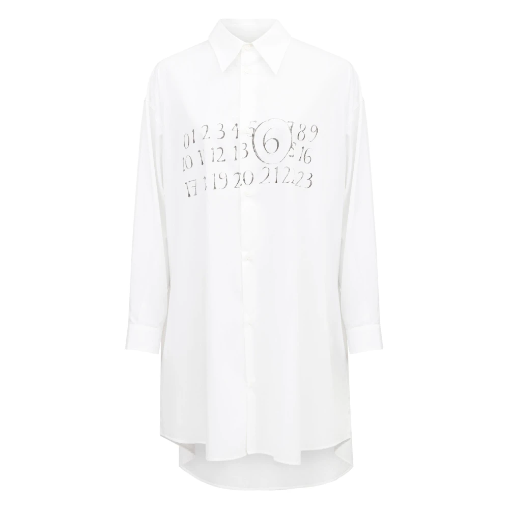 MM6 Maison Margiela Elegante Zwarte Jurk White Dames