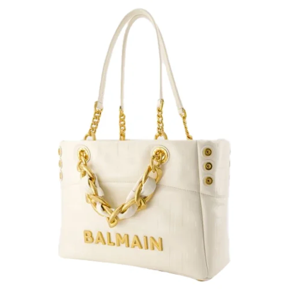 Balmain Leather shoulder-bags Beige Dames